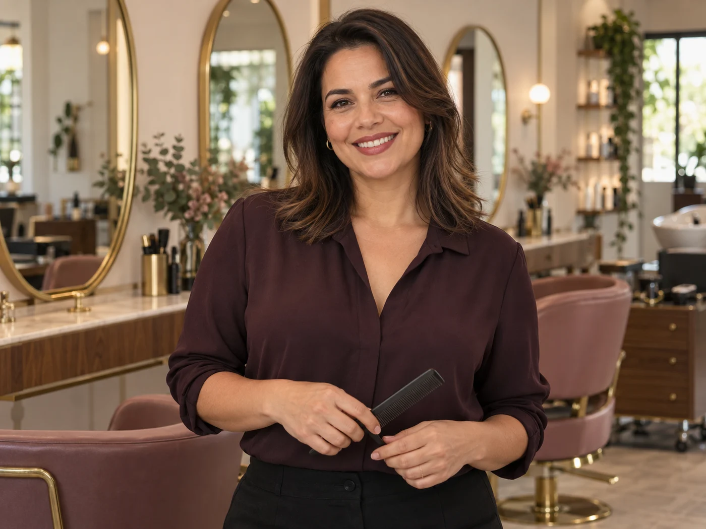 Helena Duarte, cabeleireira e fundadora do Vela, no atelier